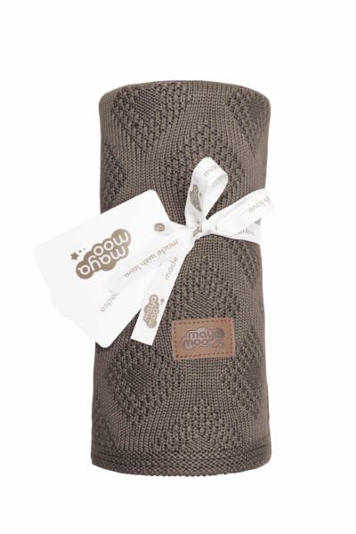 Kocyk bambusowy Mayamoo 80x100 04 brązowy ciemny taupe w pudełku 570g/m2 1065691