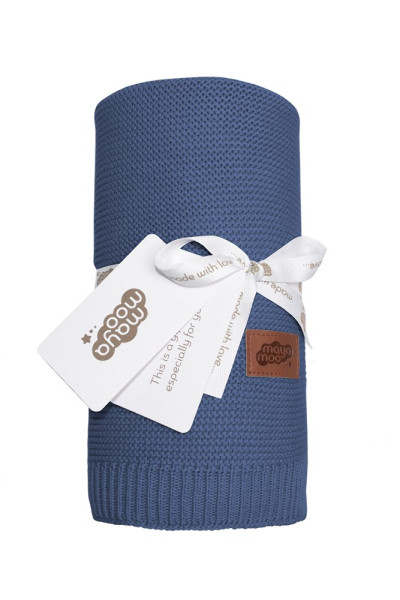 Kocyk bambusowy Mayamoo 80x100 granatowy denim 1065696