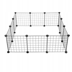 Kojec czarny metalowy dla zwierząt 108x108cm 357379 Kojec czarny metalowy dla zwierząt 108x108cm 357379