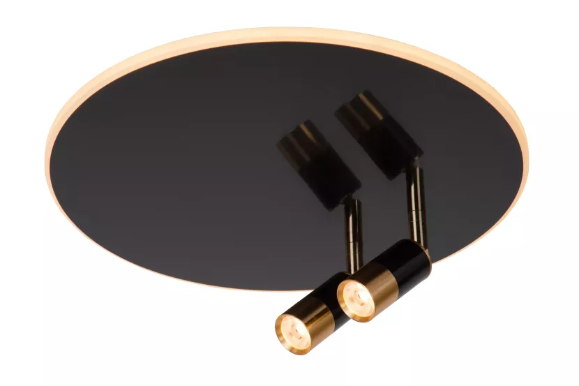 Lampa sufitowa JUBEL czarna LED 3x5W + 25W Ciepła biel 1250lm Lucide 860703