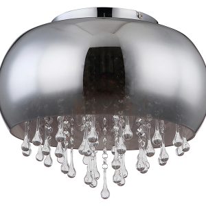 Lampa sufitowa Kalla 5-punktowa szklana srebrna 31463