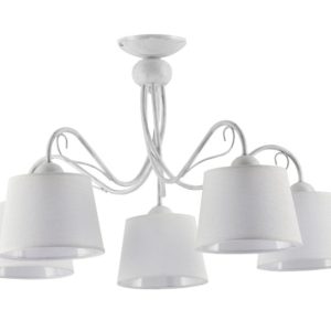 Lampa sufitowa KAMELIA biała 5xE27x15W IP20 Jupiter 942649