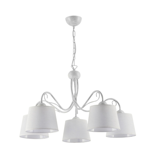 Lampa sufitowa KAMELIA biała 5xE27x15W IP20 Jupiter 1004378