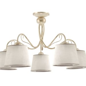 Lampa sufitowa KAMELIA ecru 5xE27x15W IP20 Jupiter 942638