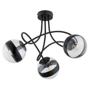 Lampa sufitowa KARO czarna 3xE14x10W IP20 Alfa 942564