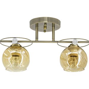 Lampa sufitowa Kasper 2-punktowa szklana złota 55360