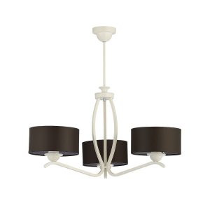 Lampa sufitowa KASZMIR biało-brązowa 3xE27x15W IP20 Jupiter 1004526 Lampa sufitowa KASZMIR biało-brązowa 3xE27x15W IP20 Jupiter 1004526