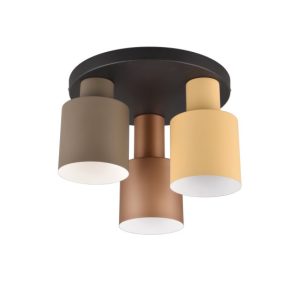 Lampa sufitowa kawo-beżowa-ciemno szary AGUDO 3xE27x40W Trio 860448