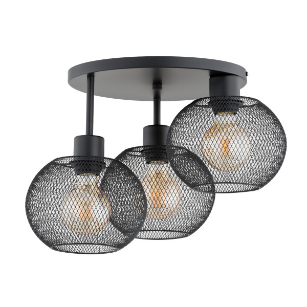 Lampa sufitowa KERSO czarna 3xE27x15W IP20 Alfa 942494