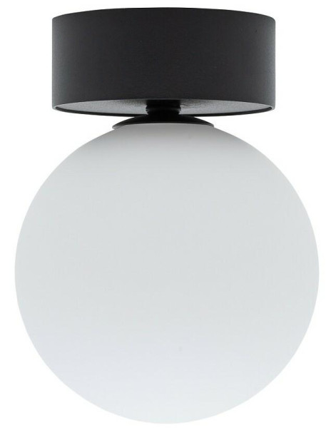 Lampa sufitowa KIER czarna-biała stal/szkło 1xG9 12x12x15,5 cm 1070088