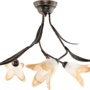Lampa sufitowa klasyczna retro do kuchni EDYLIT 3xE14 MARKOS NEGRO 10-552 1047954