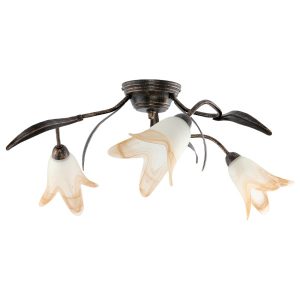 Lampa sufitowa klasyczna retro do salonu EDYLIT 3xE14 MARKOS NEGRO 10-772 1047913