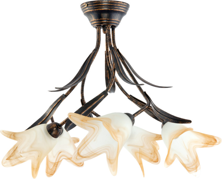 Lampa sufitowa klasyczna retro do salonu EDYLIT 5xE14 MARKOS NEGRO 10-550 1047965