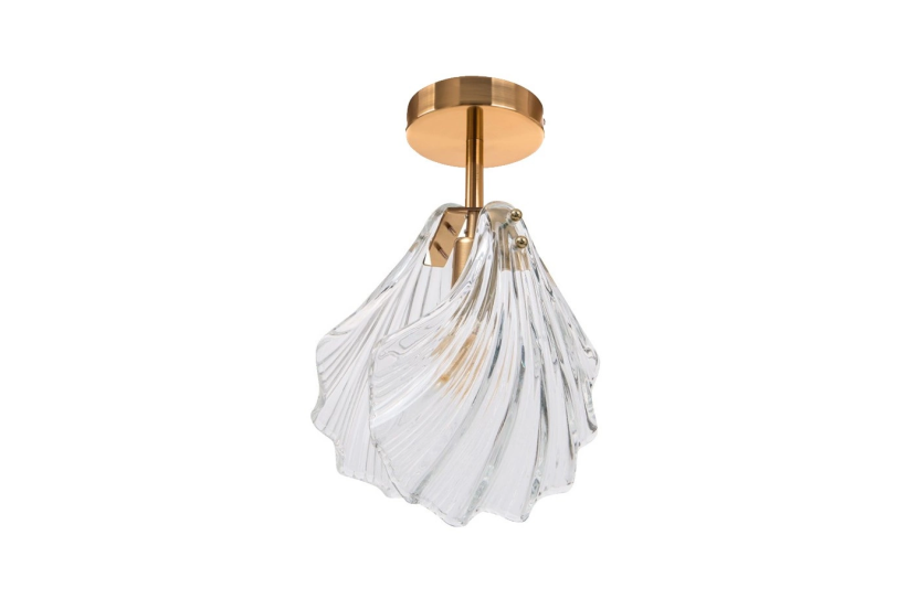 Lampa Sufitowa KONDO Muszla Szklana Glamour Retro 1050051