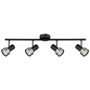 Lampa sufitowa Konrad czarny matowa-srebrna 4xGU10x4x MAX 50W IP20 Rabalux 954027