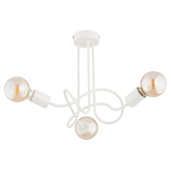 Lampa sufitowa kremowa WINGO 3xE27x15W wym: 36x41x41 cm Alfa 817839