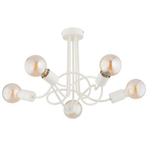 Lampa sufitowa kremowa WINGO 5xE27x15W wym: 36x51x51 cm Alfa 817826
