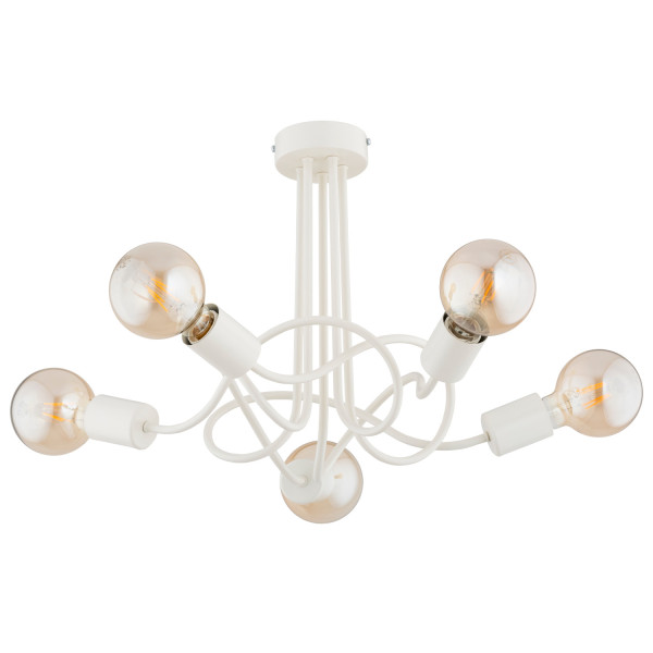 Lampa sufitowa kremowa WINGO 5xE27x15W wym: 36x51x51 cm Alfa 817826