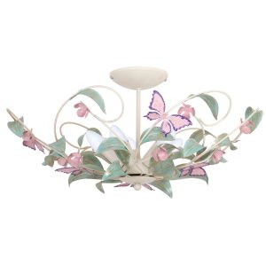 Lampa sufitowa kremowa-zielona-różowa Summer 5xE14x15W Luminex 860313