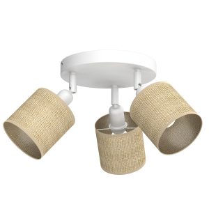 Lampa sufitowa kremowo-biały mat Jute spot 3xE14x15W Luminex 865929 Lampa sufitowa kremowo-biały mat Jute spot 3xE14x15W Luminex 865929