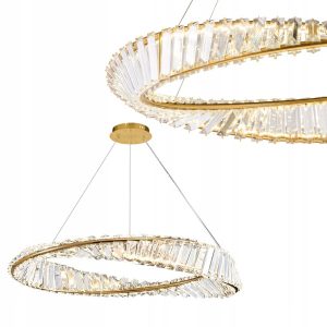 Lampa Sufitowa Kryształowa Glamour Złota Gold 76074 Lampa Sufitowa Kryształowa Glamour Złota Gold 76074