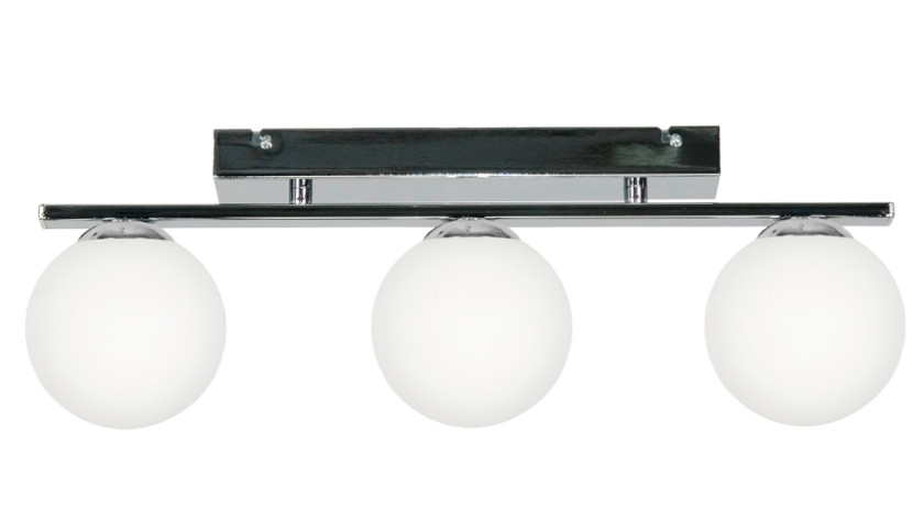 Lampa sufitowa kule białe chrom do kuchni EDYLIT 3xE14 FOREST 13-492 1048171