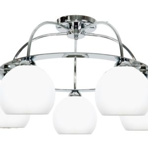 Lampa sufitowa kule białe chrom glamour EDYLIT 5xE27 GUANTA 14-530 1048140