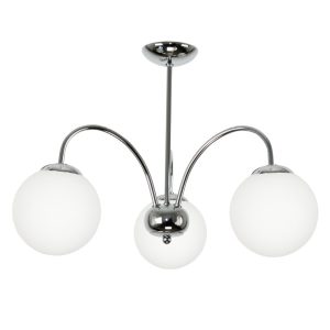 Lampa sufitowa kule białe chrom nowoczesna EDYLIT 3xE14 DORIN 7-262 1048201