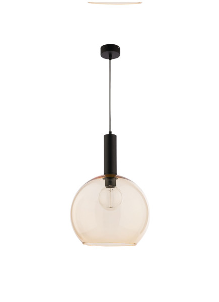 Lampa sufitowa LAF czarna-bursztynowa 1xE27x15W IP20 Jupiter 1004437