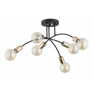 Lampa sufitowa LANTI czarno-złota 6xE27x15W wym:26x55x55cm IP20 Alfa 1020191