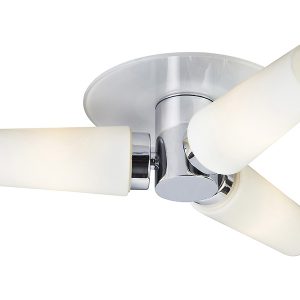 Lampa sufitowa łazienkowa Brastad 3-punktowa srebrna 34409