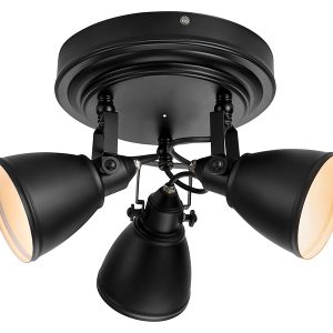 Lampa sufitowa łazienkowa Fjallbacka 3-punktowa metalowa czarna 39340 Lampa sufitowa łazienkowa Fjallbacka 3-punktowa metalowa czarna 39340