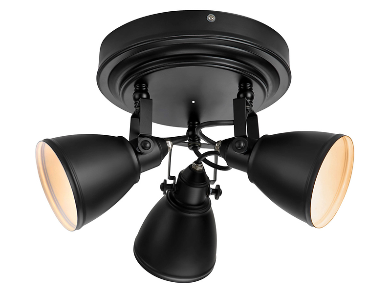 Lampa sufitowa łazienkowa Fjallbacka 3-punktowa metalowa czarna 39340