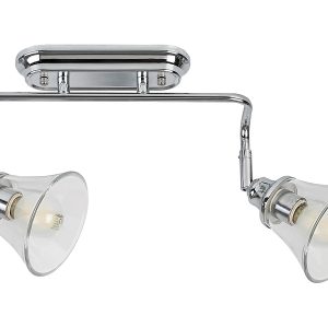 Lampa sufitowa łazienkowy Antoine 2-punktowy metalowa srebrna 299176 Lampa sufitowa łazienkowy Antoine 2-punktowy metalowa srebrna 299176