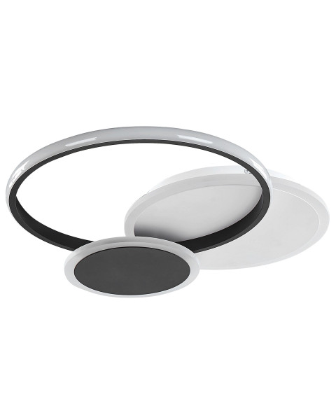 Lampa sufitowa LED plafon metalowa czarno-biała 305107
