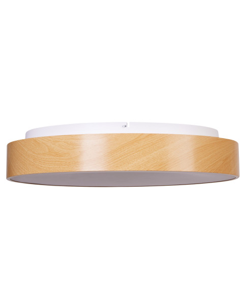 Lampa sufitowa LED plafon metalowa jasne drewno 305106