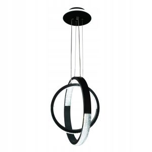 Lampa Sufitowa LED Żyrandol Czarna Ring PILOT 234606