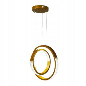 Lampa Sufitowa Led Żyrandol Złota Ring PILOT 234603