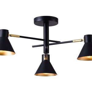 Lampa sufitowa Less 3-punktowa metalowa czarna 195389 Lampa sufitowa Less 3-punktowa metalowa czarna 195389