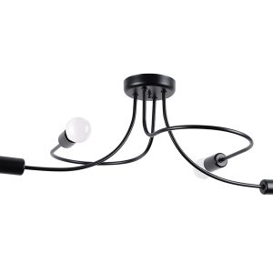 Lampa sufitowa Levar 4-punktowa stalowa czarna 328732 Lampa sufitowa Levar 4-punktowa stalowa czarna 328732