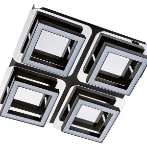 Lampa sufitowa Likya Lipsk LED stalowa czarno-srebrna 178710 Lampa sufitowa Likya Lipsk LED stalowa czarno-srebrna 178710
