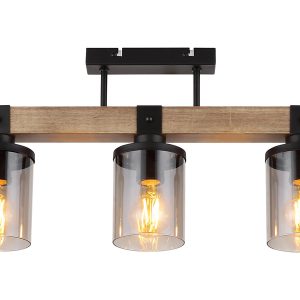 Lampa sufitowa Lila 3-punktowa metalowa czarna 134656 Lampa sufitowa Lila 3-punktowa metalowa czarna 134656
