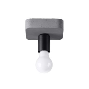 Lampa sufitowa LINDEO szaro-czarna 1xE27x15W IP20 Pure Lume 1021145 Lampa sufitowa LINDEO szaro-czarna 1xE27x15W IP20 Pure Lume 1021145