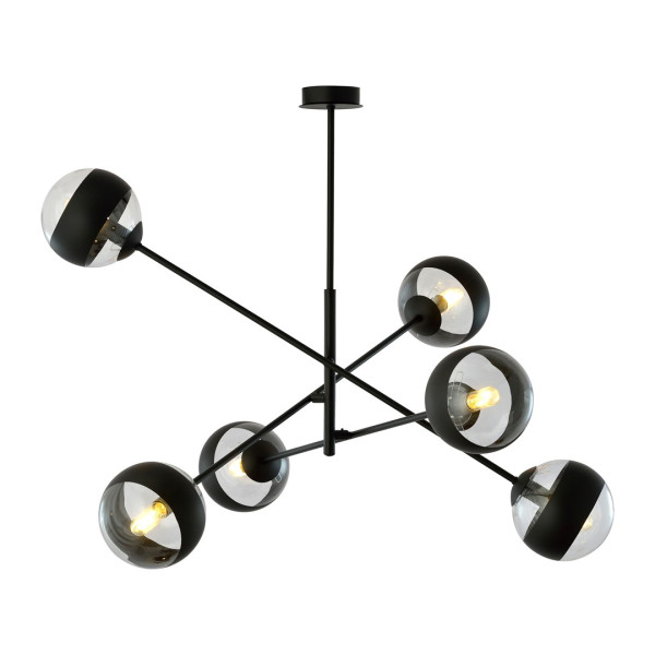 Lampa Sufitowa Linear 6 Black/Stripe 767964