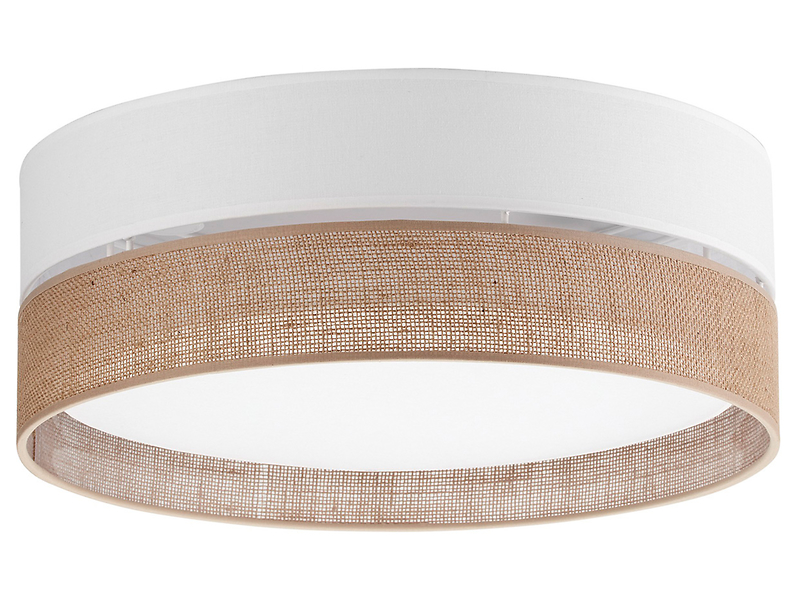 Lampa sufitowa Linobianco 3-punktowa tkaninowa beżowa 56219