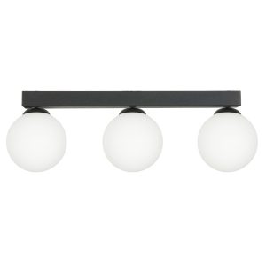 Lampa sufitowa listwa czarna kule białe do kuchni EDYLIT 3xE14 ARIAL 13-352 1046666 Lampa sufitowa listwa czarna kule białe do kuchni EDYLIT 3xE14 ARIAL 13-352 1046666