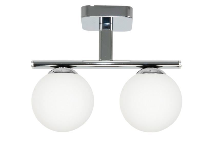 Lampa sufitowa listwa kule białe chrom do kuchni EDYLIT 2xE14 PRIM 13-428 1048210