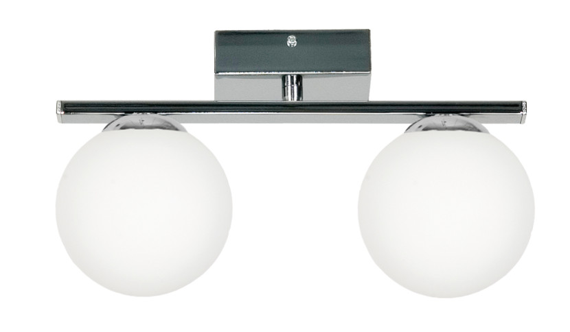 Lampa sufitowa listwa kule białe chrom EDYLIT 2xE14 FOREST 13-498 1048199