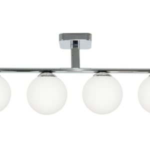 Lampa sufitowa listwa kule białe chrom EDYLIT 4xE14 PRIM 13-421 1048143 Lampa sufitowa listwa kule białe chrom EDYLIT 4xE14 PRIM 13-421 1048143