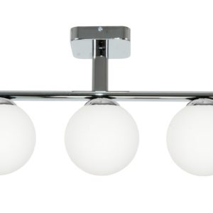 Lampa sufitowa listwa kule białe chrom nad stół EDYLIT 3xE14 PRIM 13-422 1048222 Lampa sufitowa listwa kule białe chrom nad stół EDYLIT 3xE14 PRIM 13-422 1048222